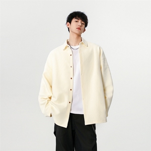 秋季新品宽松翻领长袖衬衫男韩系休闲百搭衬衣 812-CY555-特P58图片