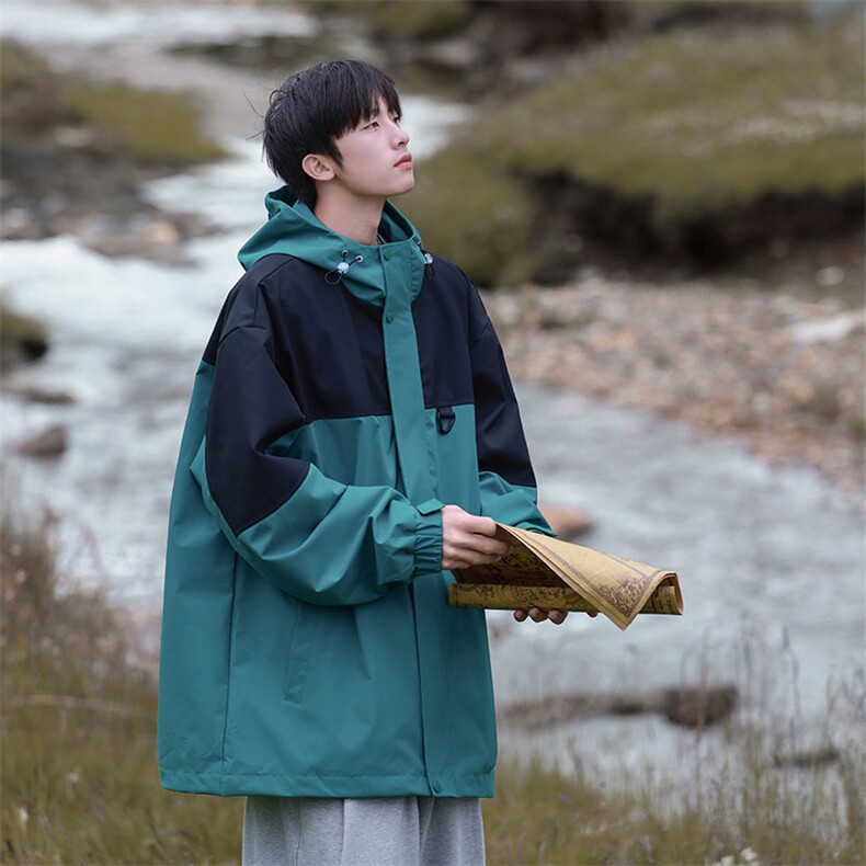 Cityboy情侣时尚连帽冲锋衣外套夹克团体班服,男装夹克,星座301D-5(原星座1415）