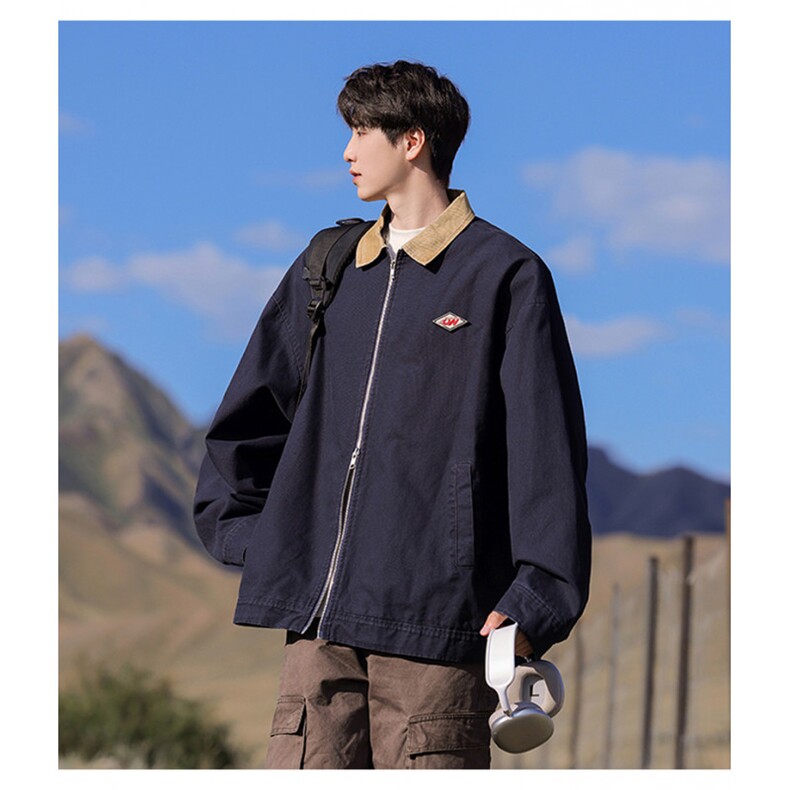 翻领卡哈特重磅简约经典高级休闲百搭潮夹克外套男2025JK1365-P95，男装夹克，星座1103-3