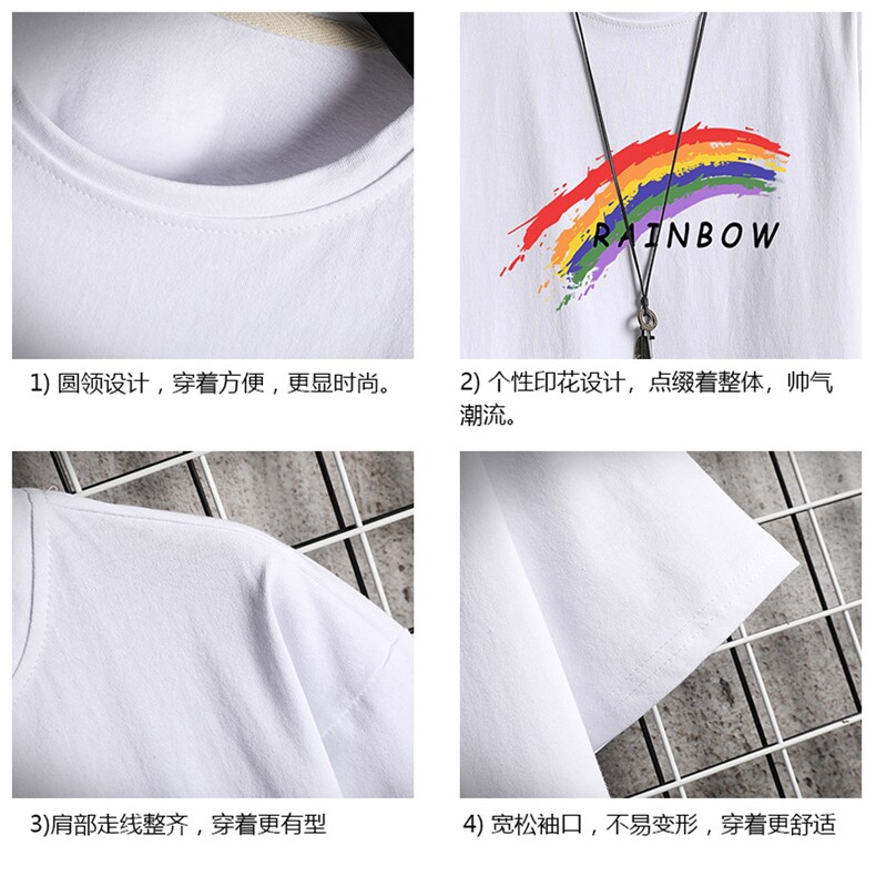 TD56064-P35短袖t恤套装男短裤两件套男装搭配一套帅气,男装T恤,电商A040A