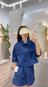 一杭王炸款牛仔丝套装图片