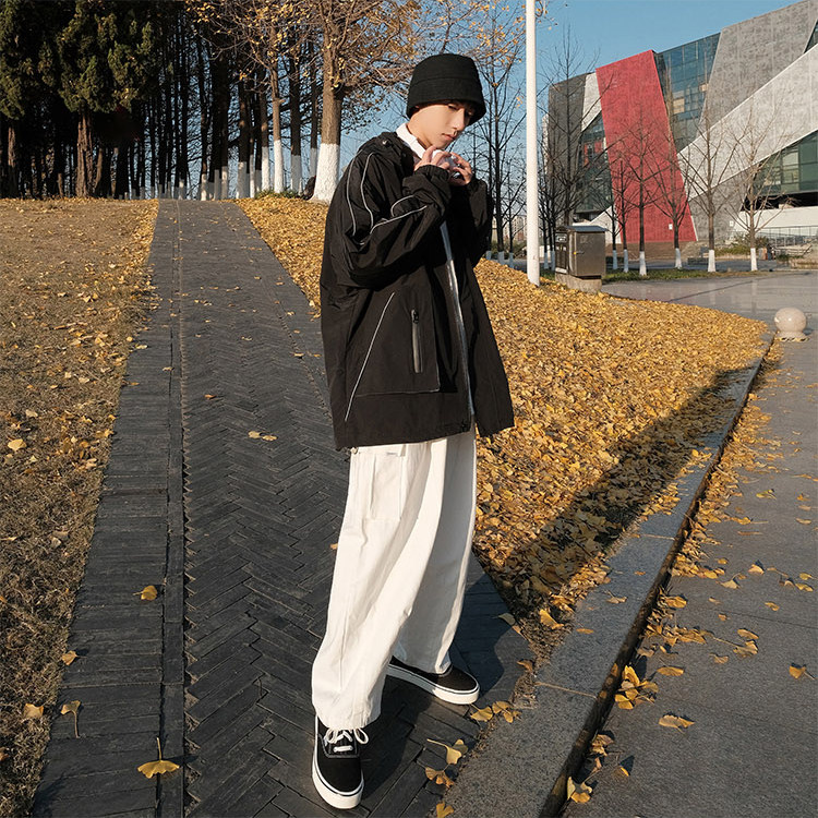 Y200春季男士中长款夹克外套青少年学生文艺港风男装开衫大码潮,男装夹克,星座115A(原星座507）