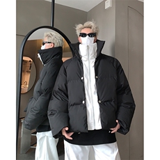 517A-8-Y80-P135现货冬季小众解构亮面设计感棉衣假两件棉服，男装棉衣，星座517A-8（原B282）