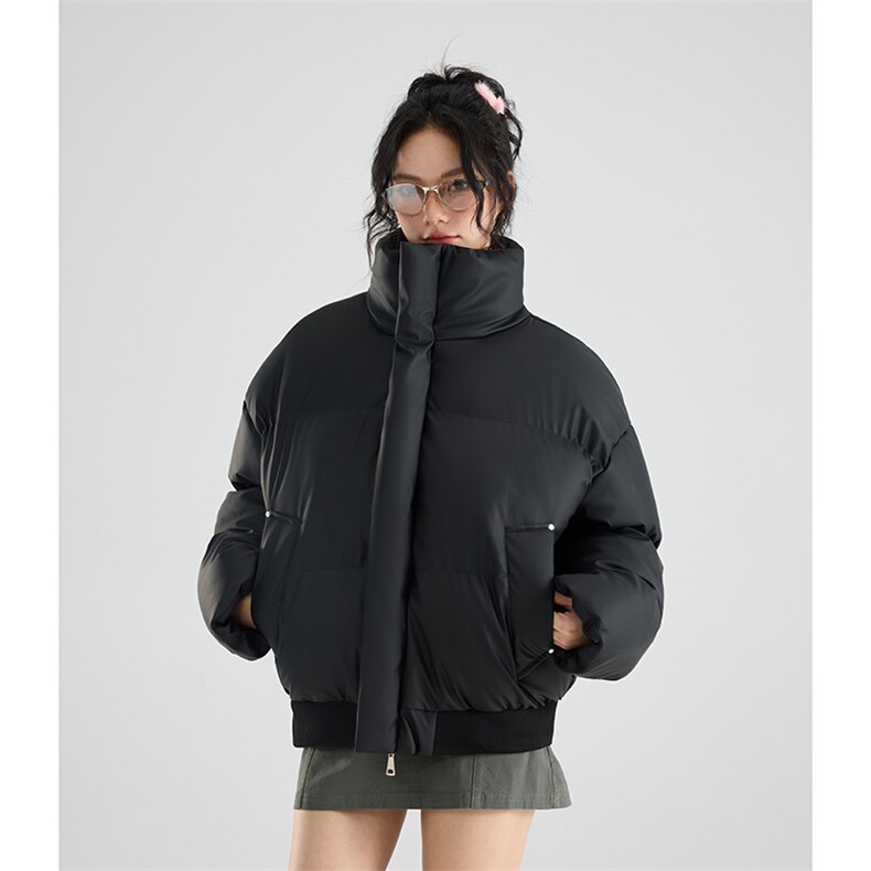 冬季clean立领棉服中性加厚PU皮短款棉衣HZ8810-特P72不议价,男装棉衣,星座610B-1