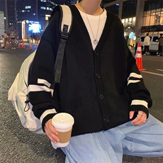 男秋冬季新款潮韩版百搭情侣毛衣针织衫开衫条纹外套MY9013P45，男装针织衫/毛衣，星座1116-2