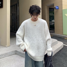 T911-特P75高级重磅仿水貂毛衣男女慵懒宽松情侣针织衫潮牌，男装针织衫/毛衣，星座1501