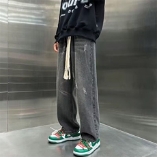 1506-1/K507101/P43个性字母牛仔裤嘻哈ins潮高街潮流痞帅长裤男，男装牛仔裤，星座1506-1