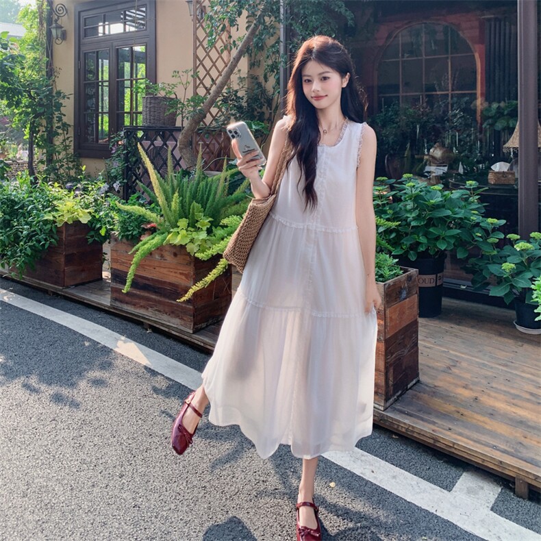 2026年夏季新款时尚潮流舒适飘逸大摆仙女连衣裙,女装连衣裙,心心服饰