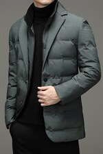 2023冬季新款时尚羽绒西服中年男装加厚保暖时尚外套XXH9908-P260，男装羽绒服，电商B212（原钱塘6029）