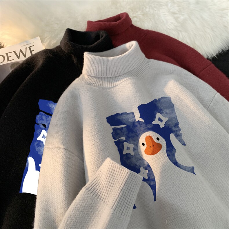 高质量！秋冬高领毛衣加绒加厚翻领针织衫男毛衣FL252-特p38,男装针织衫/毛衣,电商B367