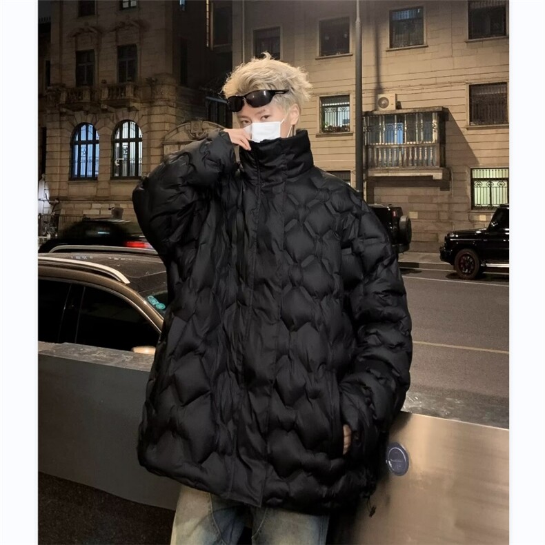 棉服外套男韩版潮流高街帅气冬季保暖2024新款ins棉衣MF139-P92,男装棉衣,星座412-3