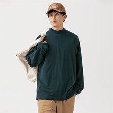 2026冬季新款男装日系潮牌纯色卫衣打底衫WY562-F50，男装T恤，电商A101（原外27）