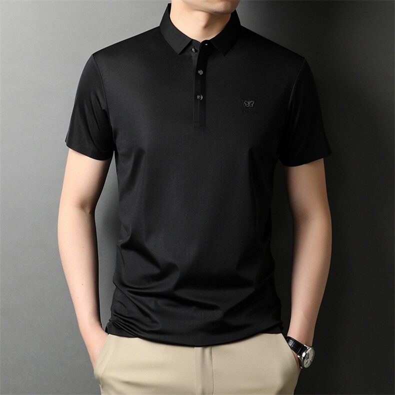夏季新款男士翻领短袖t恤中年有领男装上衣服休闲POLO衫,男装T恤,电商B212（原钱塘6029）