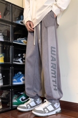 港风麂皮绒休闲裤男宽松拖地束脚裤卫裤XZ214-8KP617P50，男装休闲裤，星座1204-3