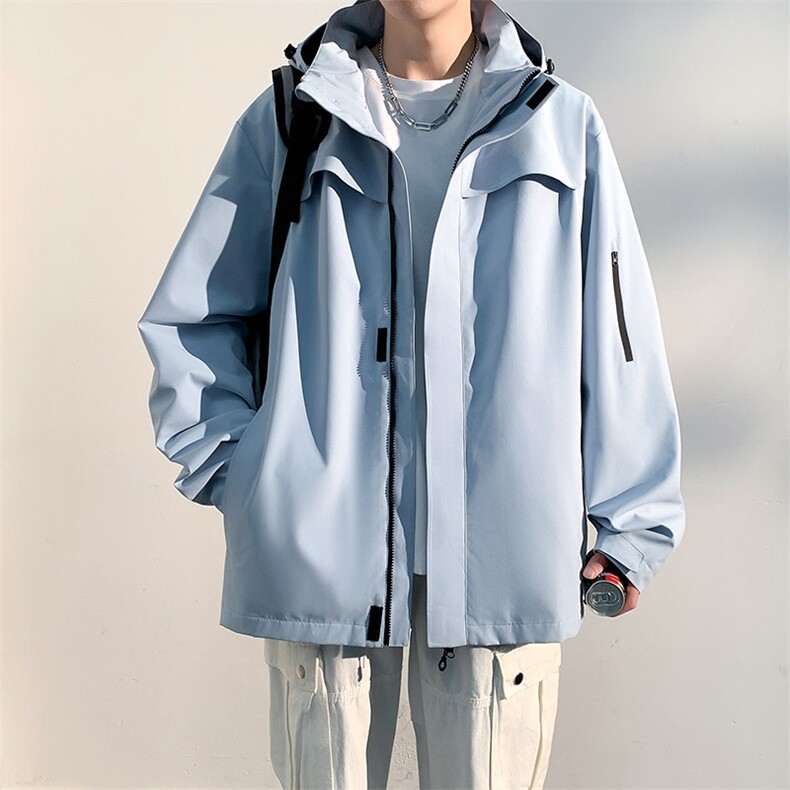 新款男女高品质户外登山服青少年学生冲锋衣夹克外套HS6606-P65,男装夹克,星座1206（原A206）