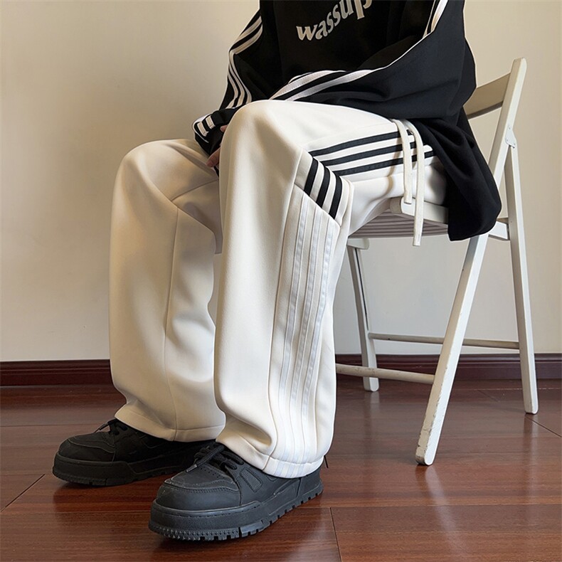 秋季休闲裤男条纹宽松直筒针织运动裤DSA157B-K9787-特P35,男装休闲裤,电商A157B