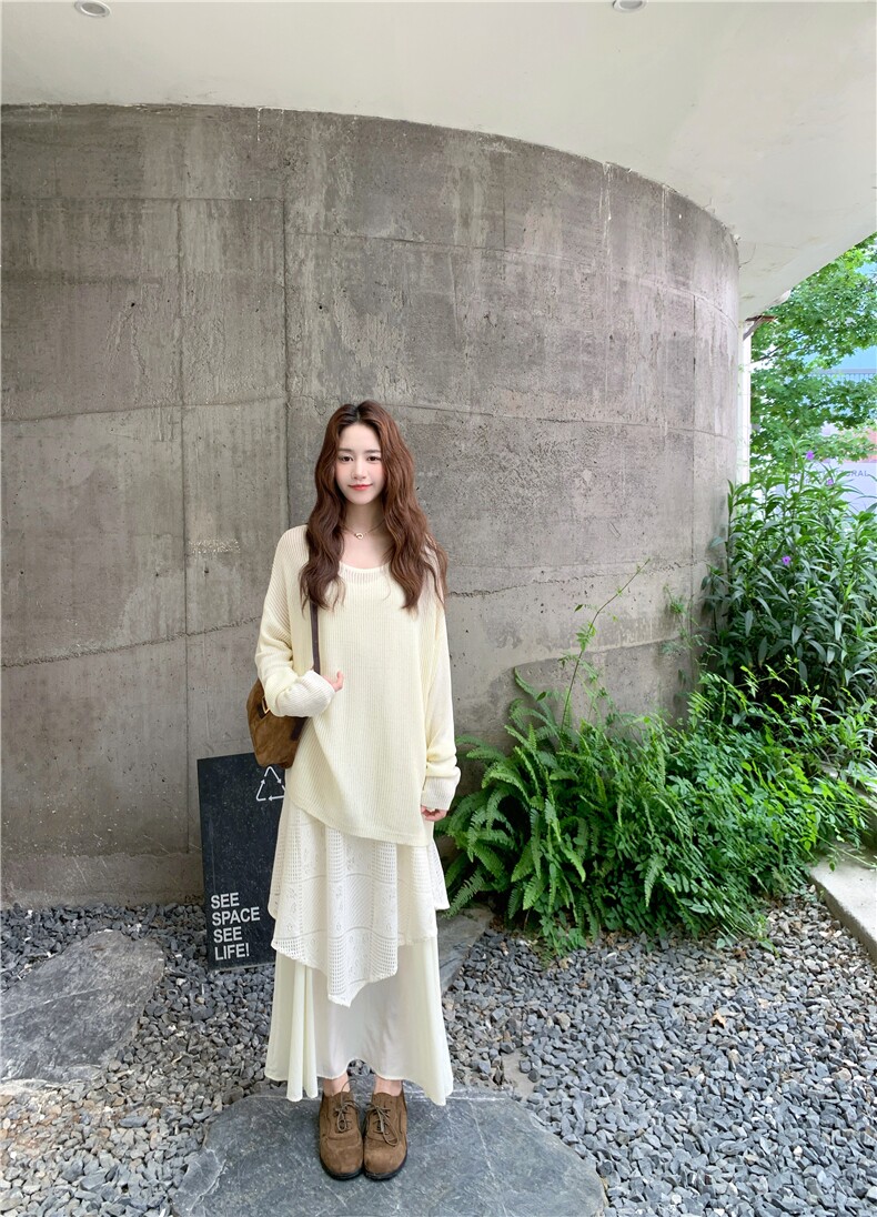 【现货】毛衣吊带连衣裙两件套套装送腰包5752-P175K258,女装套装/套裙,2C332