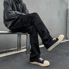 A408-1-23K60647-P65-X88-M-3XL高街美式微喇小脚黑色工装牛仔裤，男装牛仔裤，电商A408