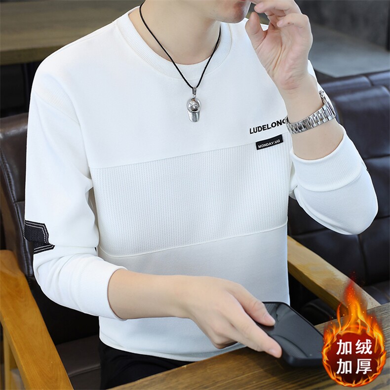 秋冬男士时尚百搭套头卫衣加绒加厚上衣XS7103-P55加绒P65,男装卫衣,星座1105-3