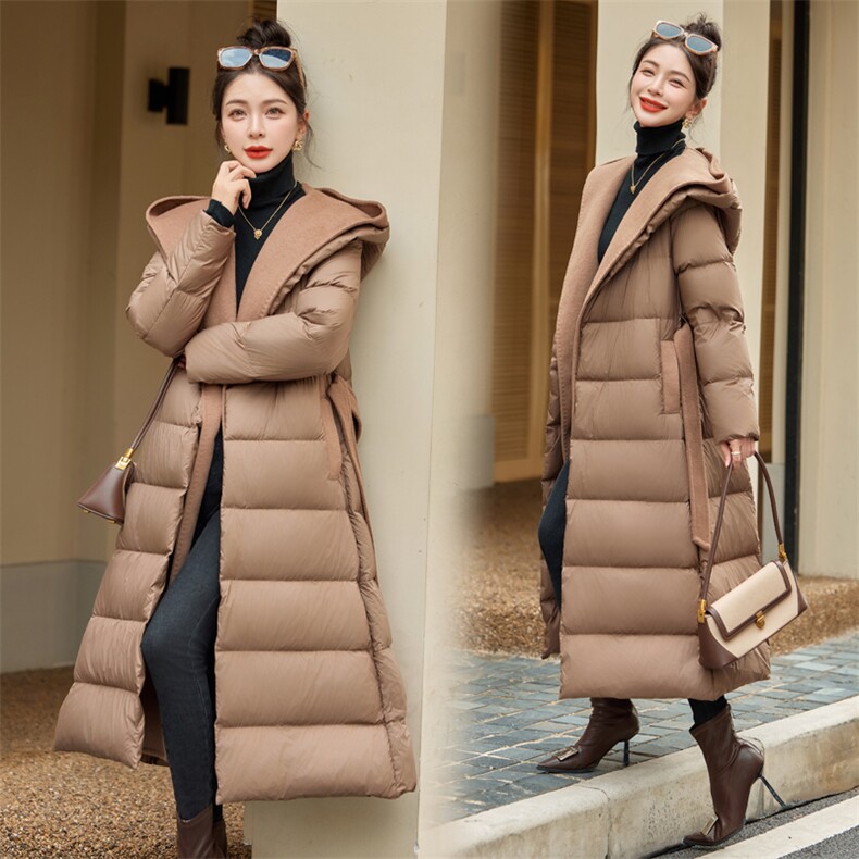 【bao款现货】2024新款冬装气质重工羽绒服90白鸭绒70羊绒可拆卸,女装羽绒服,雅静靓衣