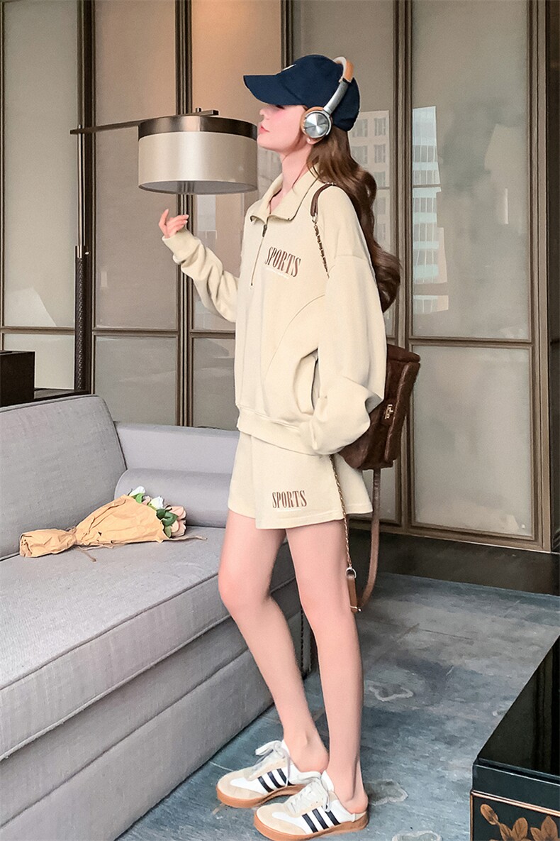 新款春装字母立领卫衣+短裤套装A馆126-2530p160K238,女装套装/套裙,浙宝A馆126