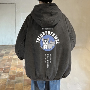 控价158牛仔外套男大码加厚加绒棉衣男羊羔毛棉服男 NM53160-P140图片