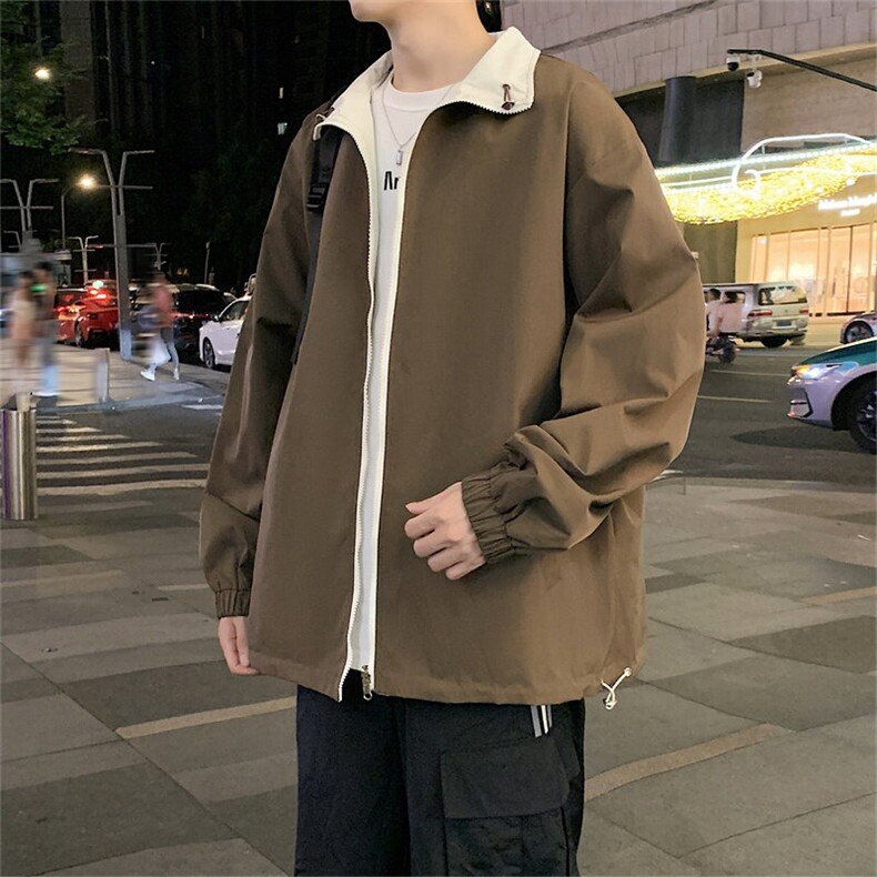 现货户外夹克男双面穿立领上衣外套支持二开JK836-P60,男装夹克,电商B306
