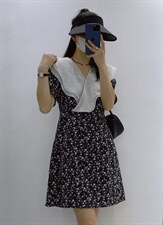 欧货同款拼接连衣裙，女装连衣裙，玩美