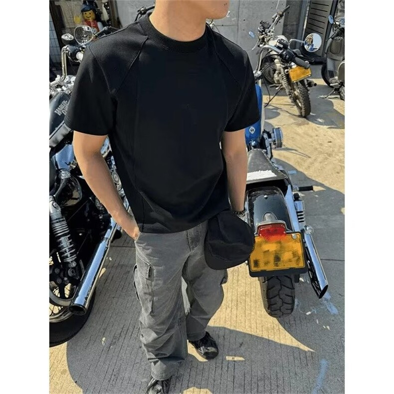 夏季新款重磅短袖男士正肩韩版休闲T恤简约百搭上衣LD9099-P28,男装T恤,星座1008