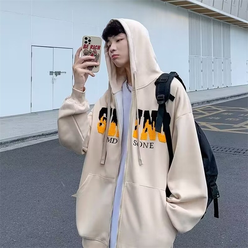 2023男士连帽卫衣韩版潮流男装秋衣上衣服宽松春秋季B032-P38,男装卫衣,星座1109-3