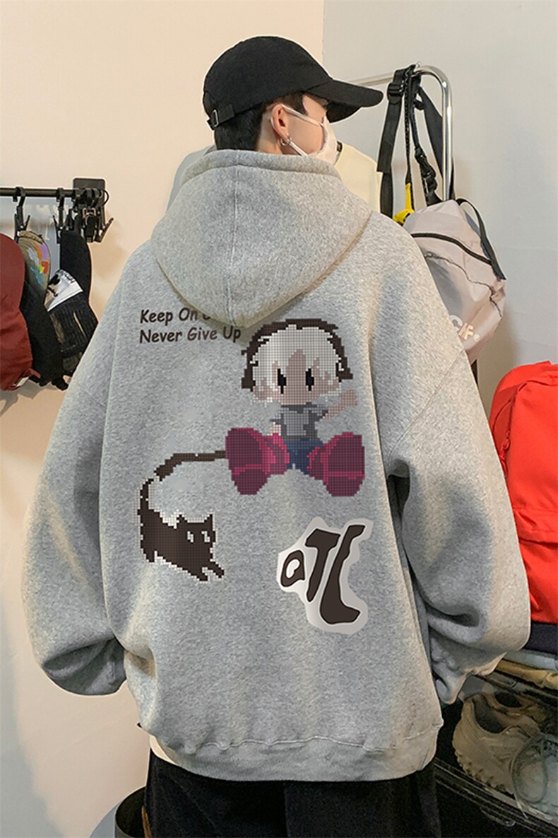 ！连帽圆领卫衣男装港风帽衫男LM160-P35,男装卫衣,电商B367