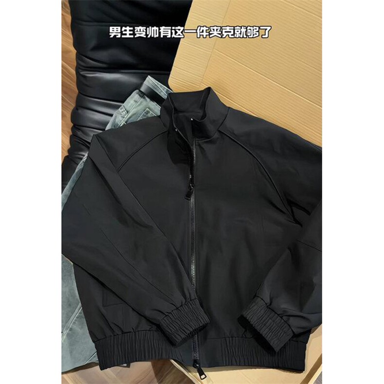 高品质春装新款老钱风美式高街解构立领棒球服飞行夹克休闲外套潮,男装夹克,电商A443