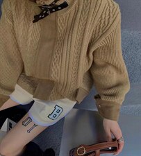 冬季新款重工皮扣立领机车外套，其它，AT(2F)