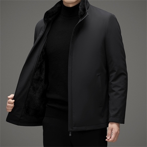 商务秋冬新款男士水貂派克服夹克保暖时尚都市外套MJ72308-P325图片