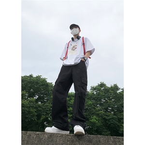 B221美式ins街头hiphop宽松休闲多口袋工装裤子LK23120-P65控88