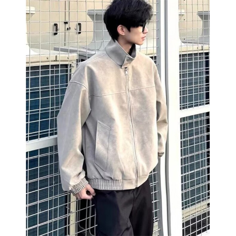 日系原宿慵懒文艺气质流行扎染PU皮衣新款时尚简约J1303,男装皮衣,星座1116A（原606A-3）