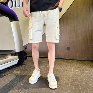 夏季锦纶速干五分短裤美式潮流高级感设计男士裤子P21-P35控55图片