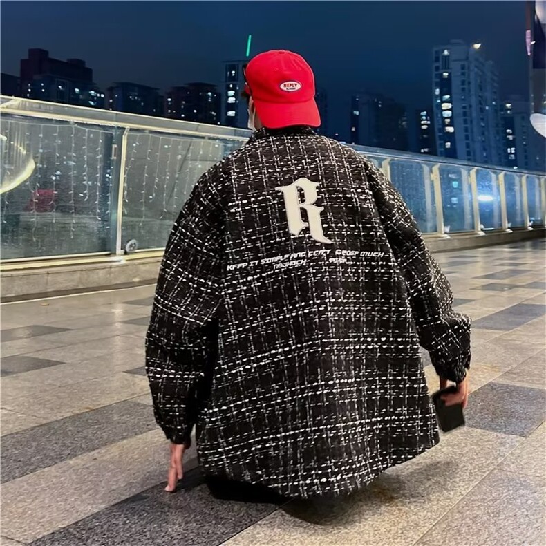 潮小香风外套男秋季新款轻熟高级感工装上衣vintage潮开衫夹克,男装夹克,星座1210-1