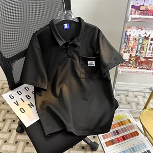 夏季新款纯色上衣纽扣口袋短袖Polo衫 CY308 P30图片