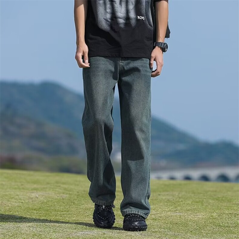 2024美式牛仔裤男款春季长裤潮T1709P40,男装牛仔裤,星座1116-2