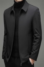 冬季新款男士翻领休闲羽绒服中年商务休闲厚款上衣保暖白鸭绒外套，男装羽绒服，电商B212（原钱塘6029）