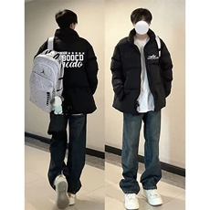 JY397-P64黑色立领棉服男女秋冬季2025新款棉衣外套，男装棉衣，星座1501-3