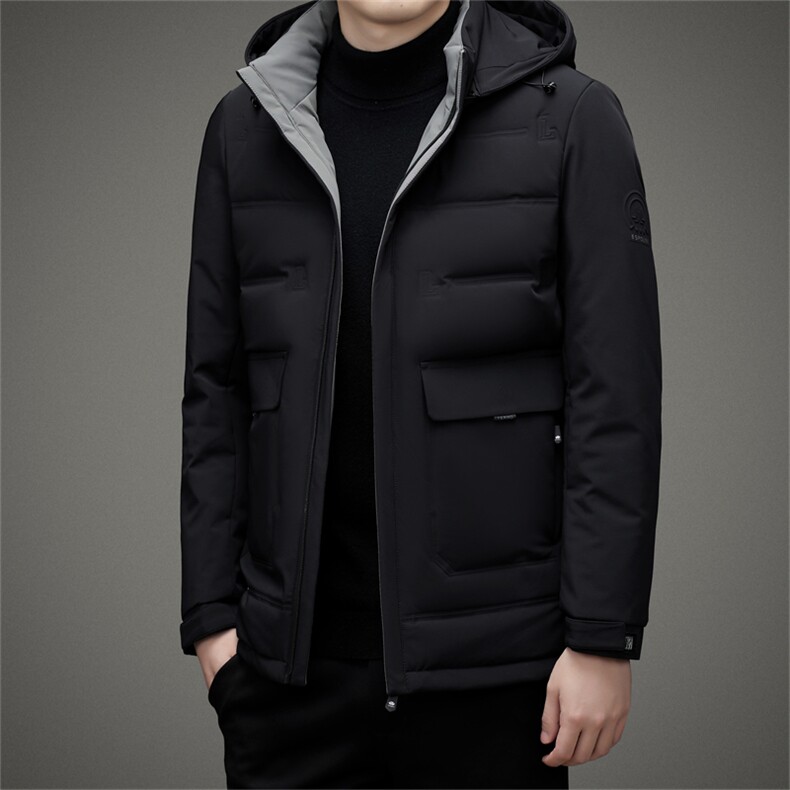 BAMJ-8995钱塘2020-2商务休闲冬季厚款中年男士简约他羽绒服P200,男装羽绒服,钱塘207-2