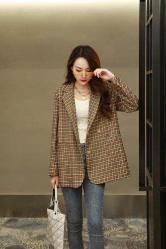 2021春款新品，格子小西装，女装西装，欧佩琳