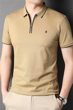 男士短袖t恤潮流休闲2023夏季新款立领拉链衣服夏天上衣，男装T恤，电商B212（原钱塘6029）