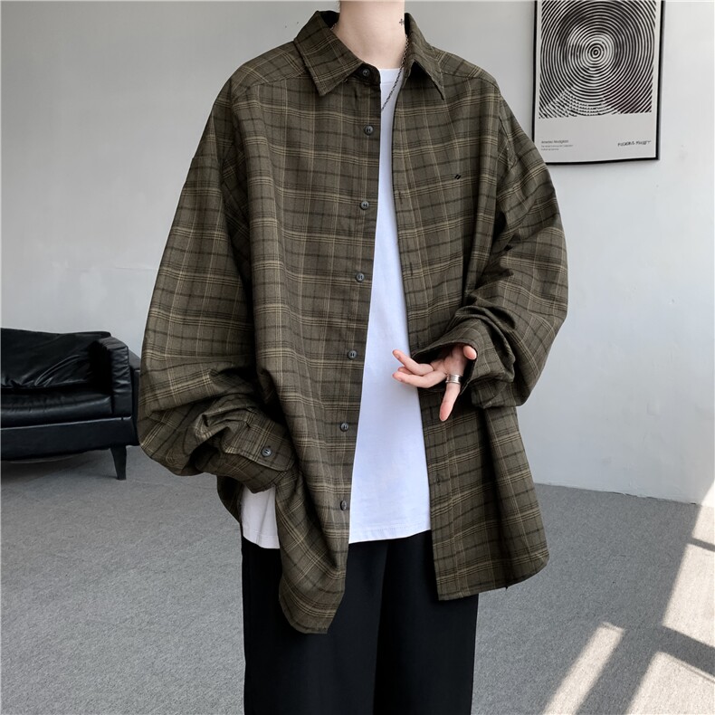 长袖衬衫日系港风ins宽松衬衣男生潮流百搭休闲外套CS40-P65图片