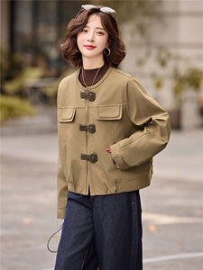 披肩夹棉圆领外套2025年冬装新款气质欧货短款加厚棉服夹克女图片