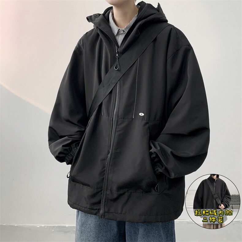 抖音直播！冲锋衣防风防水三合一外套夹克男两件套XH36SHY-P97,男装夹克,电商B367