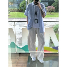 宽松阔腿休闲裤1302-GK03-P58成分100棉控89，男装休闲裤，星座1302
