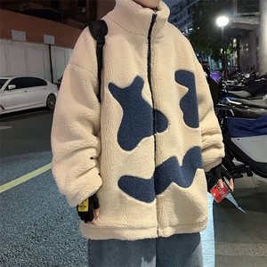 517A-8-Y903-P128 现货刺绣小恶魔羊羔毛棉衣加厚外套图片
